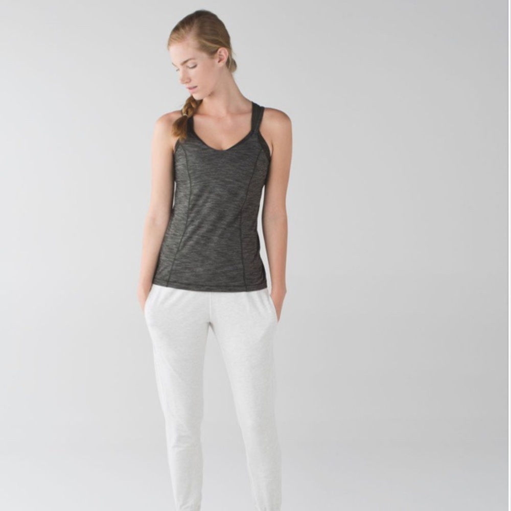 Gray/Black Lululemon Tank Top Built in Bra